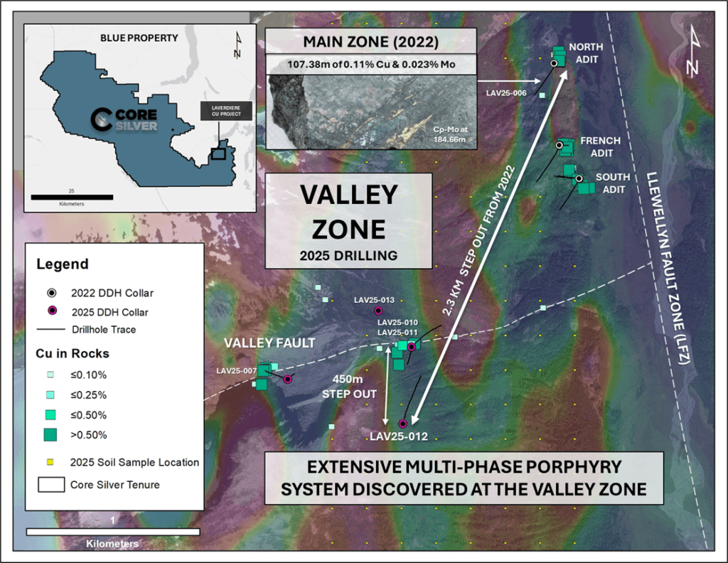 Core Silver Extends Porphyry System 450 Metres South at Laverdiere ...
